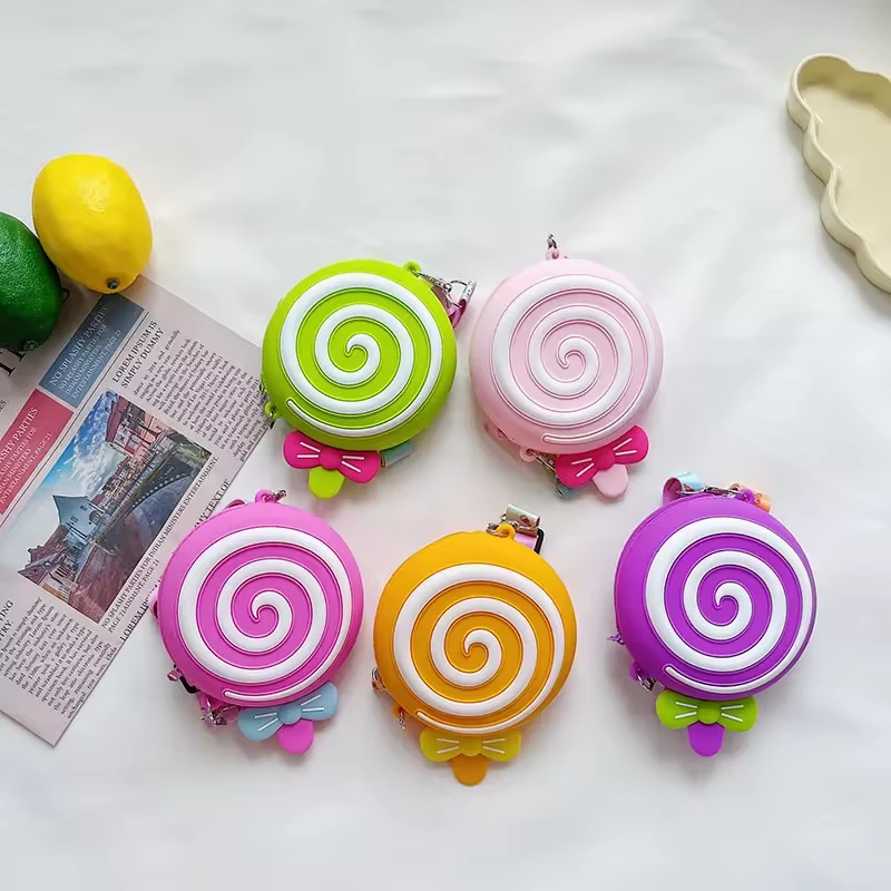 Silicone Swirl Lollipop-Shaped Coin Purse product reference image