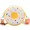 Silicone Donut-Shaped Crossbody Coin Purse Donut design option 01 color SKU reference