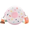 Silicone Donut-Shaped Crossbody Coin Purse Donut design option 03 color SKU reference