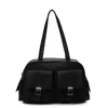 Polyester Everyday Shoulder Tote with Side Pocket Black color SKU reference