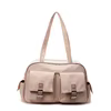 Polyester Everyday Shoulder Tote with Side Pocket Pink color SKU reference