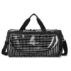 Transparent Round Gym Duffel with Shoe Compartment Black color SKU reference