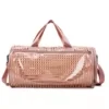 Transparent Round Gym Duffel with Shoe Compartment Pink color SKU reference