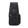 Foldable Rolling Travel Bag with Shoe Compartment Black color SKU reference