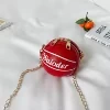 Basketball-Shaped PU Leather Mini Coin Purse Red color SKU reference
