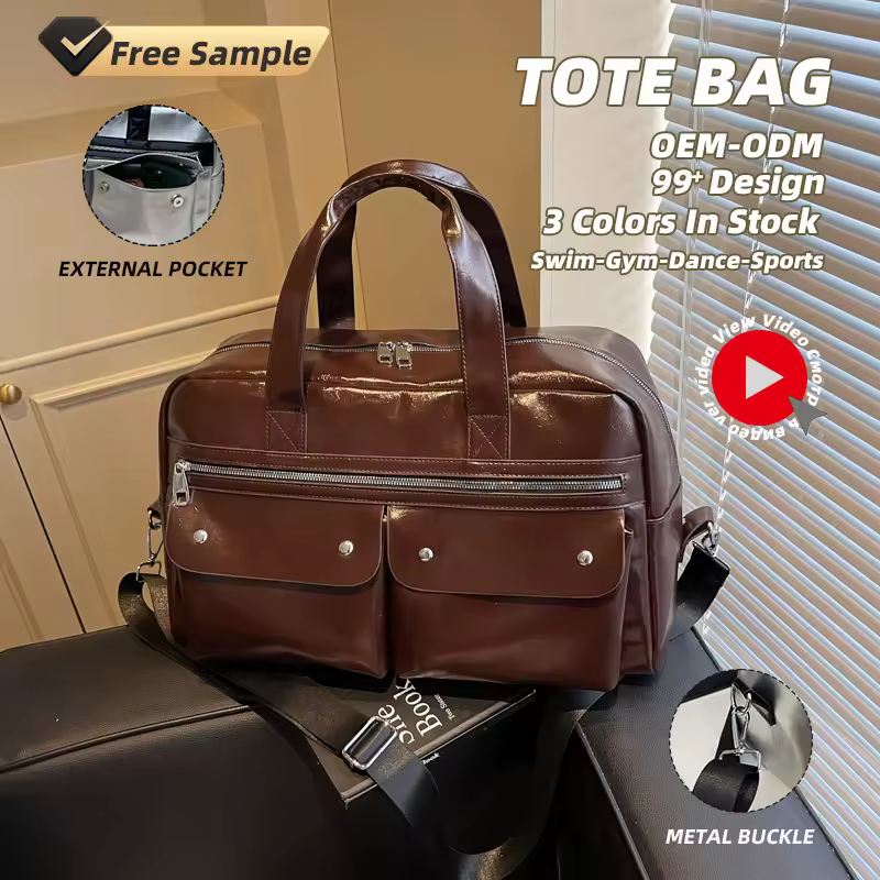 Embossed PU Everyday Tote with Adjustable Strap product reference image