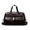 Embossed PU Everyday Tote with Adjustable Strap Coffee Brown color SKU reference