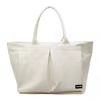 Nylon Travel Tote with Front Utility Pockets White color SKU reference
