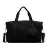Expandable Nylon Travel Bag with Bottle and Wallet References Black color SKU reference