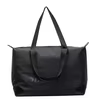 Unisex Oxford Crossbody Sport Bag with Rear Zip Pocket Black color SKU reference