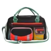 43 cm Nylon Expandable Travel Duffel with Hidden Pocket Black color SKU reference