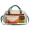 43 cm Nylon Expandable Travel Duffel with Hidden Pocket Khaki color SKU reference