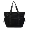 30L Nylon Single-Shoulder Travel Bag with Front Zip Pocket Black color SKU reference