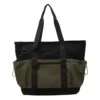 30L Nylon Single-Shoulder Travel Bag with Front Zip Pocket Green color SKU reference