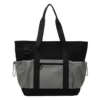 30L Nylon Single-Shoulder Travel Bag with Front Zip Pocket Gray color SKU reference
