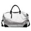 PU Shoulder Bag with Adjustable Crossbody Strap Silver color SKU reference