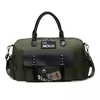 Multi-Pocket Travel Tote with Double Zipper Pulls Green color SKU reference