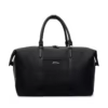 Polyester Travel Weekender Tote with Front Pocket Black color SKU reference