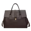 Large PU Travel Tote with Back Zipper Pocket Brown color SKU reference