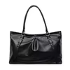 Lightweight PU Travel & Picnic Weekender Tote Black color SKU reference