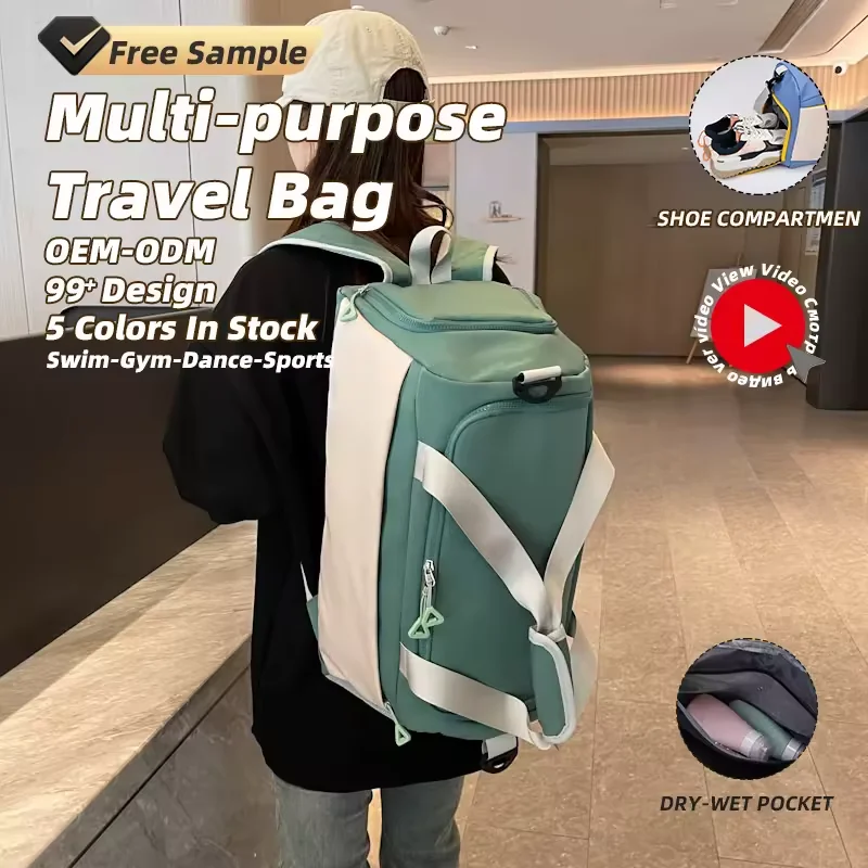 Oxford Travel Backpack with Shoe Compartment and Wet-Dry Storage product reference image