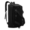 Oxford Travel Backpack with Shoe Compartment and Wet-Dry Storage Black color SKU reference