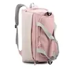 Oxford Travel Backpack with Shoe Compartment and Wet-Dry Storage Pink color SKU reference