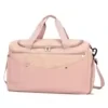 Oxford Travel Duffel with Front Zipper and Shoe Compartment Pink color SKU reference