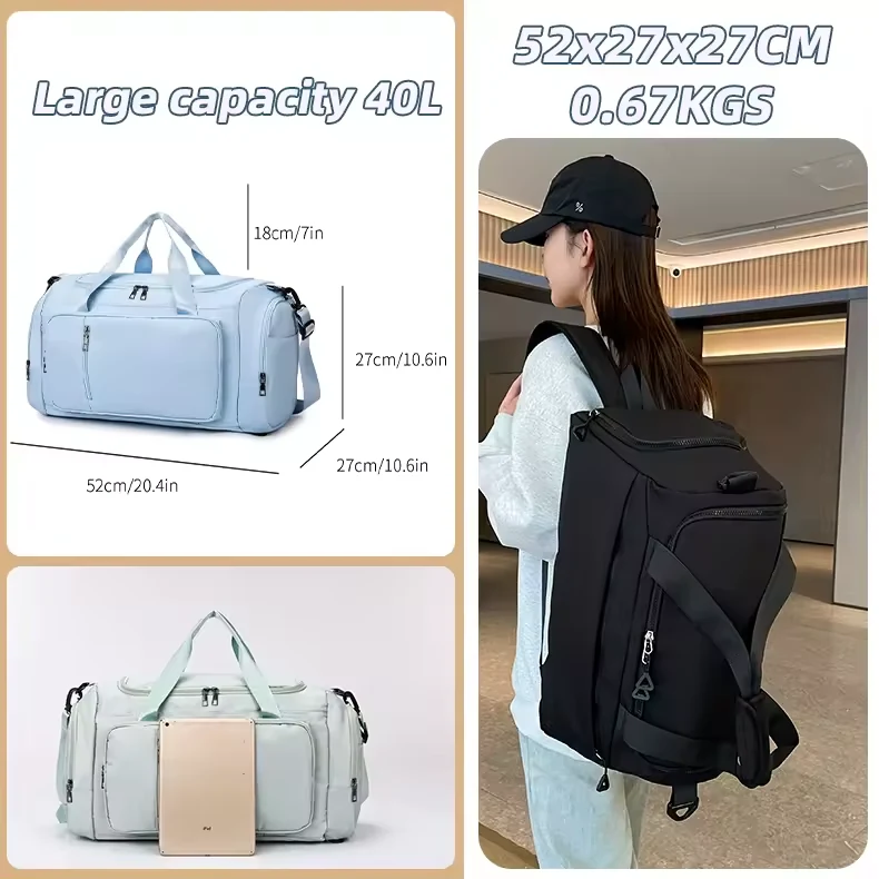 Oxford Travel Duffel Backpack with Shoe Storage product reference image