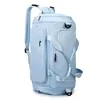 Oxford Travel Duffel Backpack with Shoe Storage Blue color SKU reference