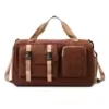 Corduroy Travel Tote with Dry-Wet Pocket Brown color SKU reference