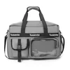 Nylon Travel Backpack with Transparent Front Pocket Gray color SKU reference