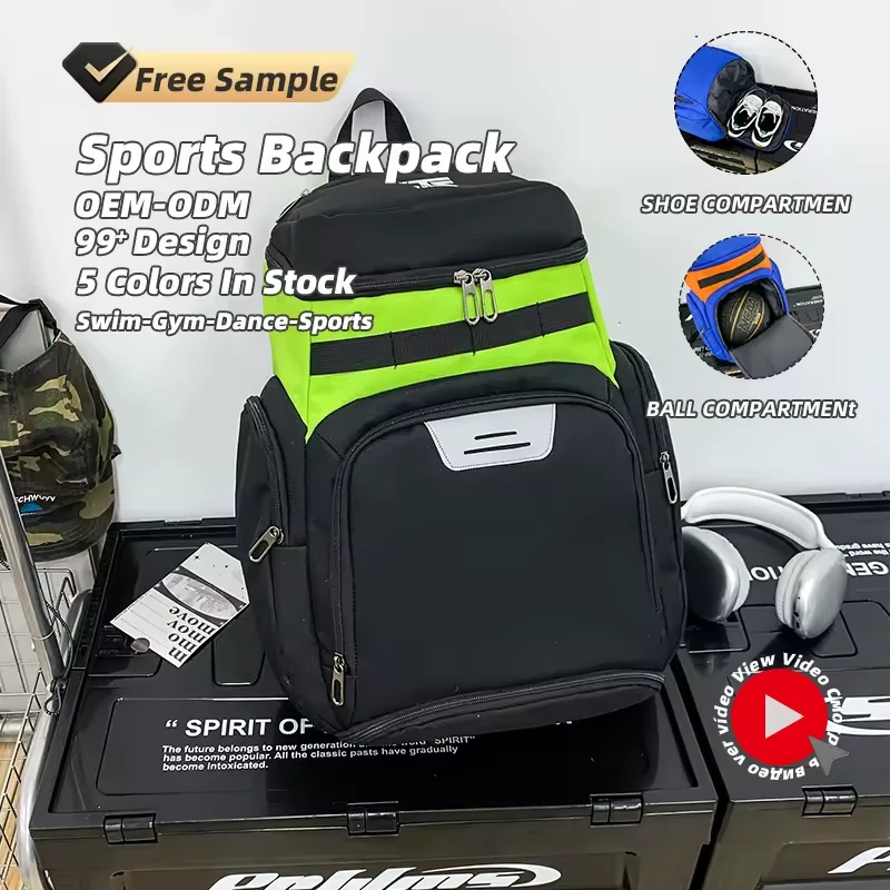 35 L Oxford Sports Backpack with Front Zipper Pocket product reference image