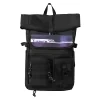Nylon Racket Sports Backpack with Reflective Strip Black color SKU reference