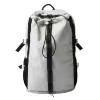 25 L Nylon Drawstring Backpack with Shoe Compartment White color SKU reference