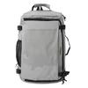 Nylon Laptop Backpack with Reflective Trim and Clear Front Pocket Gray color SKU reference
