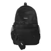Nylon Travel Backpack with Sturdy Buckles and Security Pocket Black color SKU reference