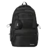 30 L Nylon Travel Backpack with Laptop and Security Pockets Black color SKU reference