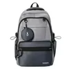 30 L Nylon Travel Backpack with Laptop and Security Pockets Gray color SKU reference
