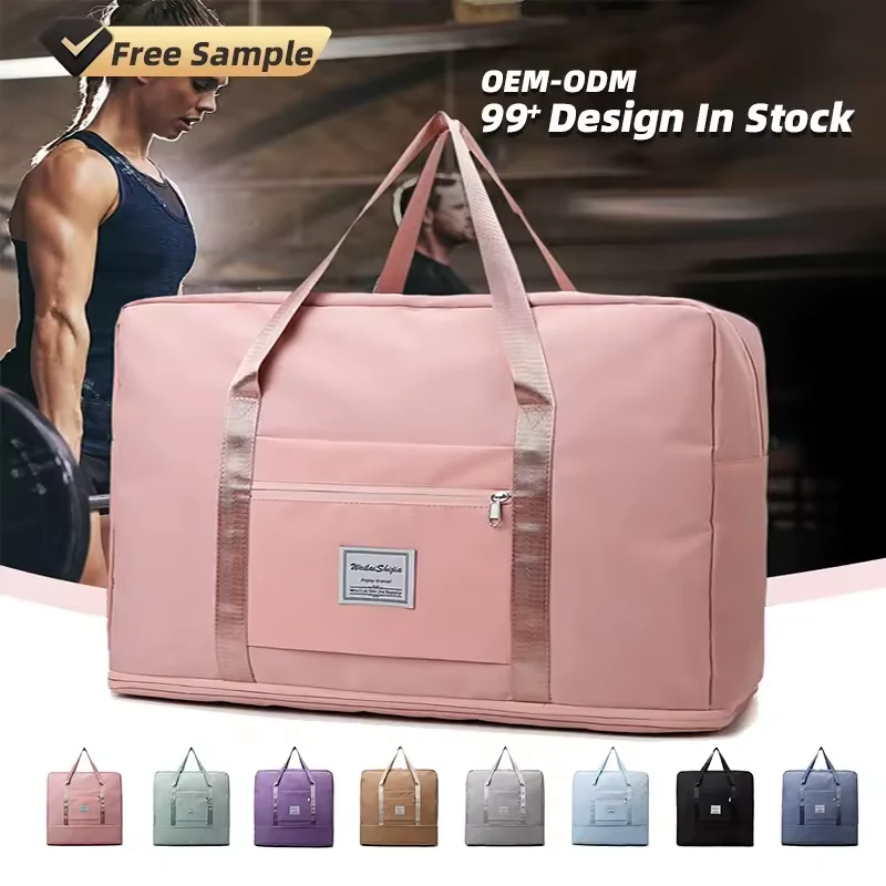Expandable Nylon Weekender Tote with Trolley Sleeve product reference image