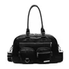 PU Shoulder and Crossbody Bag with Security Pocket Black color SKU reference