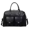 PU Travel Duffel with Rivet Detail and Front Pocket Black color SKU reference