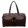 20 L PU Sport Tote with Front Zipper Pocket Coffee Brown color SKU reference