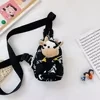 Plush Cow Character Mini Crossbody Bag Black color SKU reference
