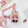 Plush Cow Character Mini Crossbody Bag Pink color SKU reference
