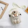 Mini Plush Bear Crossbody Bag with Toy Pendant White color SKU reference
