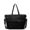 30 L Nylon Sport Tote with Side Zipper Pockets Black color SKU reference