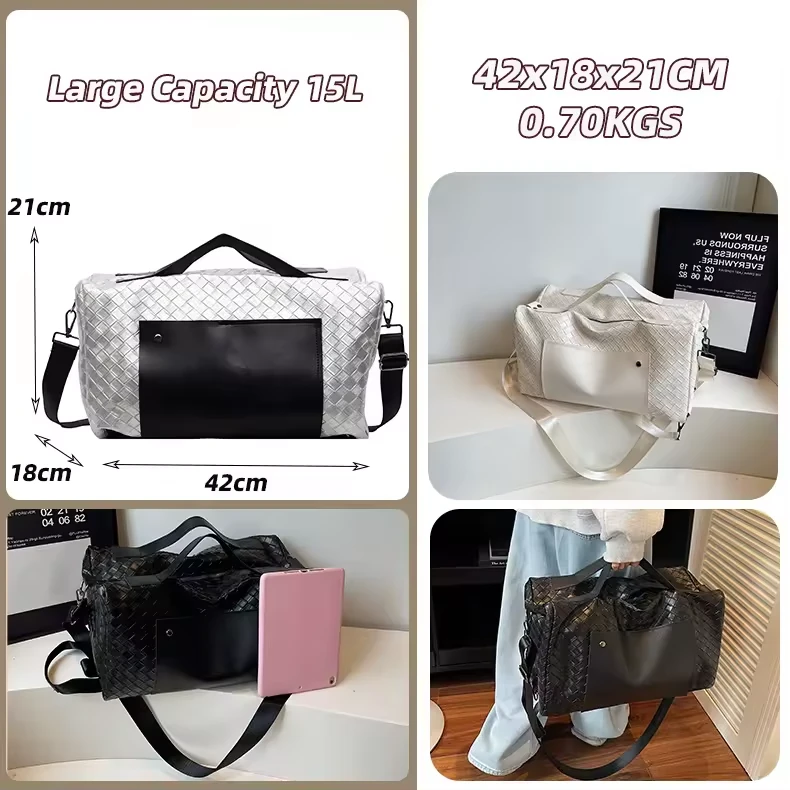 15 L PU Weekender Duffel with Adjustable Strap product reference image