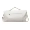 15 L PU Weekender Duffel with Adjustable Strap White color SKU reference