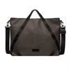 20 L Oxford Shoulder Tote with Outside Zipper Pocket Black color SKU reference